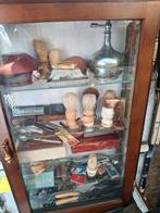 Vintage Kappersgereedschap in Vitrinekast, Ophalen of Verzenden