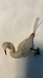 Vintage antieke kerstbal, vogeltje zwaantje, Diversen, Kerst, Ophalen of Verzenden, Zo goed als nieuw