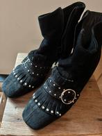 Leren enkellaarsjes merk Freeflex, zgan. maat 40, Zwart, Lage of Enkellaarzen, Ophalen of Verzenden, Zo goed als nieuw