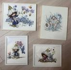 Vier kinderkamer lijstjes geborduurd. In 1 koop., Ophalen, Minder dan 50 cm, Zo goed als nieuw, Schilderij