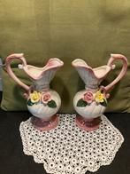 Set karafjes, rose porselein met bloemetjes (030226), Ophalen of Verzenden