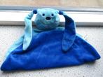 Knuffeldoek konijn 2 kleurig blauw merk Difrax, Ophalen of Verzenden, Zo goed als nieuw, Konijn
