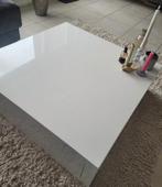 Hoogglans tafel met softclose lade. Goossens, Ophalen, Gebruikt, Vierkant, Nvt