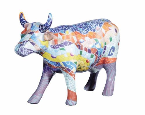 Nieuw Cow Parade koe Barcelona medium gratis verzending., Antiek en Kunst, Kunst | Designobjecten, Ophalen of Verzenden
