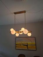Moderne hanglamp goud met glazen bollen – Design plafondlamp, Huis en Inrichting, Lampen | Plafondlampen, Ophalen, Zo goed als nieuw