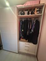 Witte Ikea PAX kast met schuifdeuren en inrichting, Overige materialen, Gebruikt, 200 cm of meer, 150 tot 200 cm