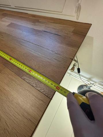 IKEA Bekant Bureau Zwart onderstel + Massief Eiken Blad - afbeelding 6