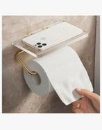 Nieuw Toiletrol houder met plankje goude kleur wc rolhouder, Huis en Inrichting, Minder dan 50 cm, Overige typen, Nieuw, Ophalen of Verzenden