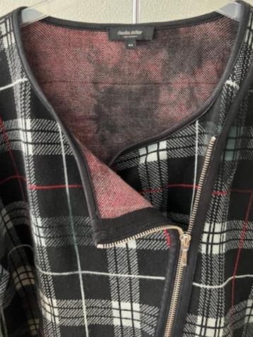 CLAUDIA STRATER kort jasje vest zwart Tartan maat 44 beschikbaar voor biedingen