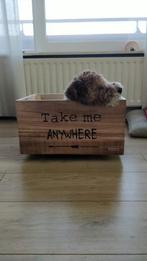 Beezteez houten honden fietsmand met clickfix., Ophalen of Verzenden, Zo goed als nieuw