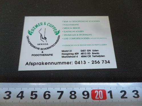 sticker uden breda terheijden kremer & cuppen podotherapie &, Verzamelen, Stickers, Zo goed als nieuw, Bedrijf of Vereniging, Ophalen