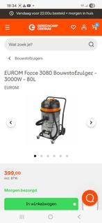 Eurom bouwstofzuiger 80 lieter, Ophalen of Verzenden, Zo goed als nieuw
