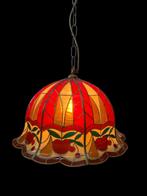 Vrolijke Jaren 70 tiffany stijl lamp- fruit motief, Ophalen of Verzenden, Metaal, Jaren 70, Minder dan 50 cm