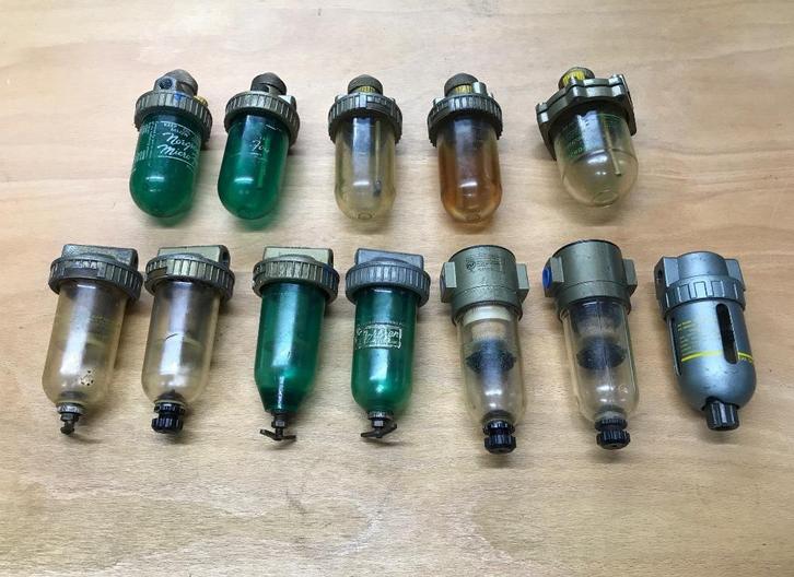 Condenswater -afscheiders en smeerunit / olievernevelaars, Doe-het-zelf en Verbouw, Compressors, Gebruikt, 6 tot 10 bar, 100 liter of meer