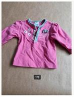 Roze shirtje met bloemen en strik Maat 56 h3, Meisje, Dirkje, Onbekend, Ophalen of Verzenden