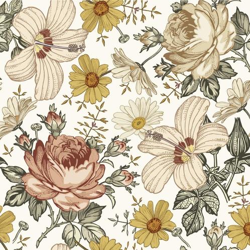 Kinderbehang Behang Bloemen Australische Zomer Dekornik, Kinderen en Baby's, Kinderkamer | Inrichting en Decoratie, Nieuw, Wanddecoratie