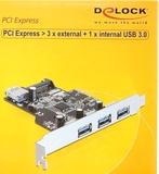 Delock PCI Express Uitbreidingskaart - USB insteekkaart 8930, Computers en Software, Netwerkkaarten, Ophalen, Gebruikt, Extern