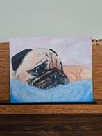 Mopshond Schilderij, Ophalen of Verzenden