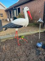 Ooievaar geboorte tuinbeeld/ geboortebord, Ophalen, Zo goed als nieuw, Beton, Dierenbeeld
