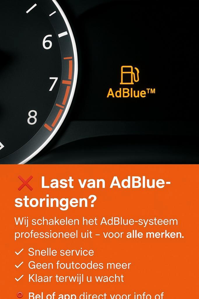 🔵 ADBLUE 🔵 Definitief Uitschakelen Verwijderen, Diensten en Vakmensen, Auto en Motor | Monteurs en Garages, Overige werkzaamheden