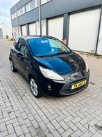 Ford Ka 1.2 51KW 2009 Zwart, Auto's, Voorwielaandrijving, Stof, 4 cilinders, 4 stoelen