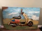 Metalen schilderij 3D (scooter), Huis en Inrichting, Woonaccessoires | Schilderijen, Tekeningen en Foto's, Ophalen, Zo goed als nieuw