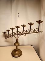 Antieke Messing Kerk Kandelaar, Ophalen, Koper of Brons