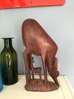 Vintage sixties houten hert, Ophalen of Verzenden, Huis en Inrichting