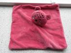 Knuffeldoek poes of kat van Kruidvat roze dik velours, Ophalen of Verzenden, Zo goed als nieuw, Poes