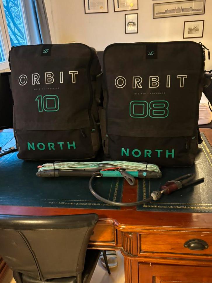 North Orbit kitesurf set 2023 8 10 with bar, Watersport en Boten, Kitesurfen, Ophalen of Verzenden