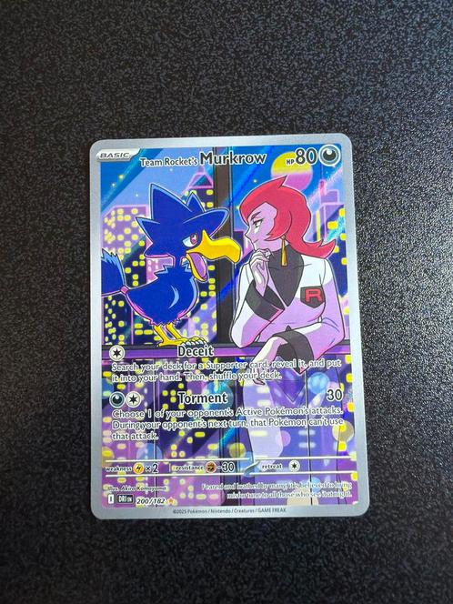 Pokemon Team Rocket’s Murkrow DRI 200, Hobby en Vrije tijd, Verzamelkaartspellen | Pokémon, Nieuw, Losse kaart, Ophalen