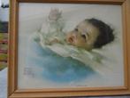 babyprenten vintage, Ophalen of Verzenden, Zo goed als nieuw, Wanddecoratie