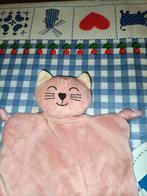 Hema roze poes knuffeldoekje kat, Ophalen of Verzenden, Zo goed als nieuw, Poes