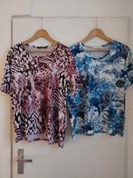 Twee shirts, roze paars en blauw tops 46 / XXL witteveen, Blauw, Ophalen of Verzenden, Clarina Witteveen, Zo goed als nieuw