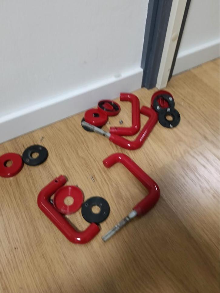 Hewi Deurbeslag Robijnrood - Complete Set, Kinderen en Baby's, Speelgoed | Racebanen, Gebruikt, Elektrisch, Overige merken, Ophalen of Verzenden