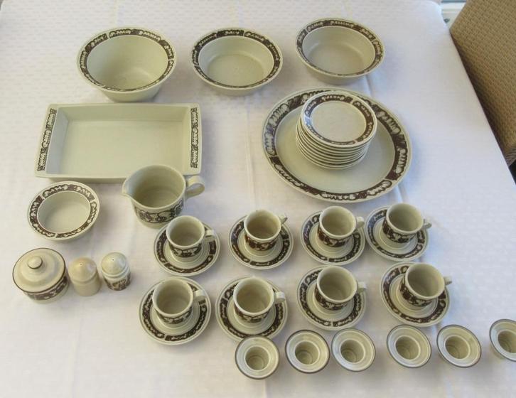 Noors serviesgoed Troll Porsgrund aardewerk, Antiek en Kunst, Antiek | Servies los, Ophalen of Verzenden