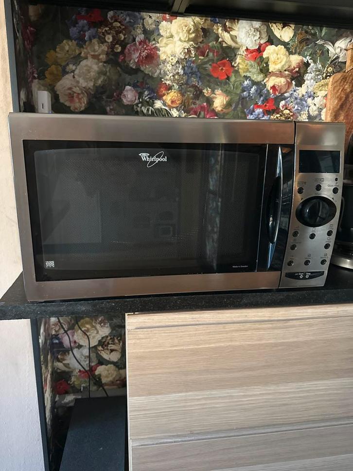 Whirlpool Combimagnetron - Gebruikt, Witgoed en Apparatuur, Magnetrons, Gebruikt, Vrijstaand, Combimagnetron, 45 tot 60 cm, Grill