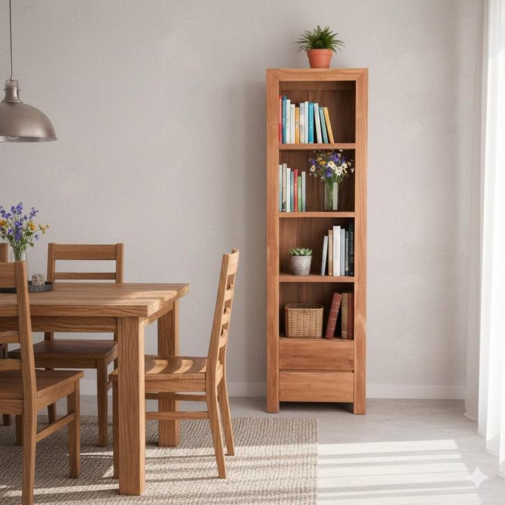 Boekenkast Teak 0,55 m Art. Nr.: 27397, Huis en Inrichting, Kasten | Boekenkasten, Nieuw, 50 tot 100 cm, 150 tot 200 cm, 25 tot 50 cm