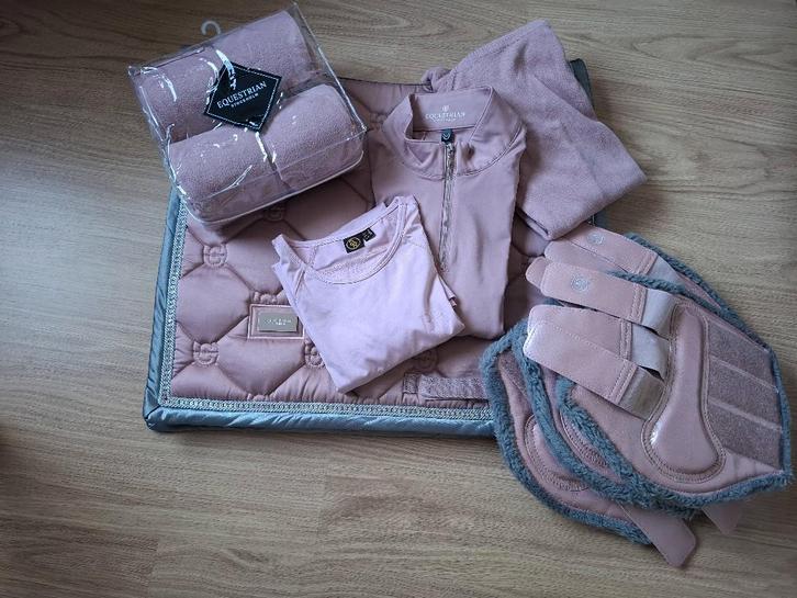 Pink Crystal paarden set, Kleding | Dames, Tops, Zo goed als nieuw, Maat 38/40 (M), Roze, Lange mouw, Ophalen of Verzenden