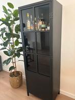 Stalen vitrinekast zwart “Castello, Kwantum”, Huis en Inrichting, Ophalen, Zo goed als nieuw, 25 tot 50 cm, Metaal