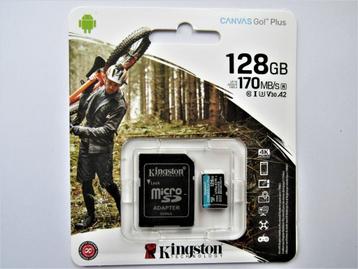 Kingston micro SD kaart 128GB voor 4K HD nieuw beschikbaar voor biedingen