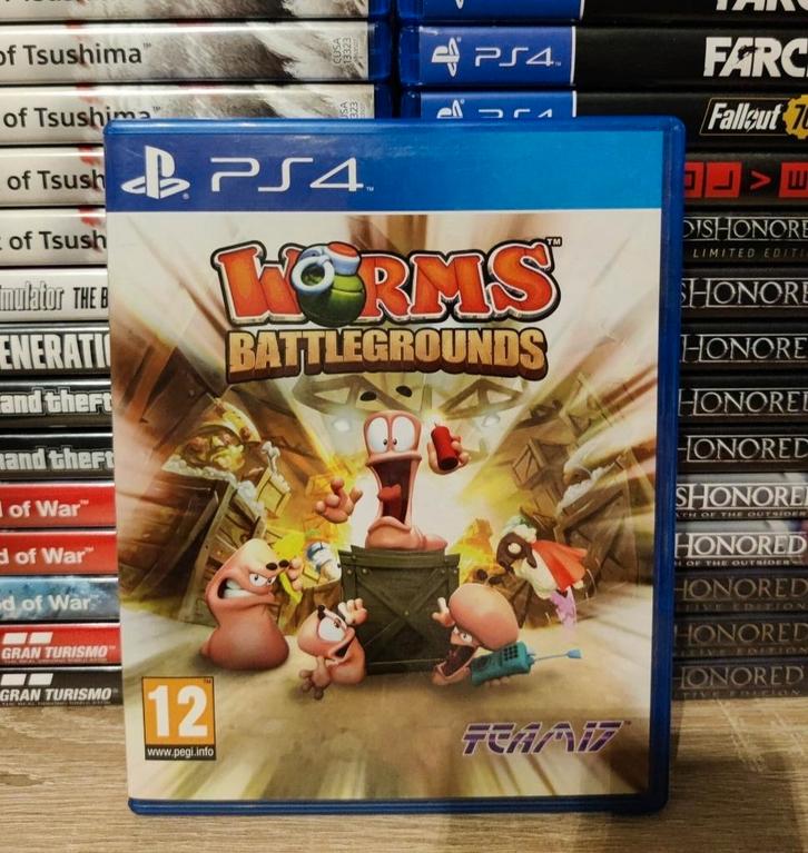 Worms battlegrounds playstation 4, Spelcomputers en Games, Games | Sony PlayStation 4, Zo goed als nieuw, 1 speler, Vanaf 3 jaar