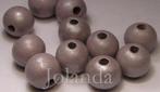 0400 Zilver Paars Gekleurde Houten Kralen (12 mm), Verzenden, Nieuw, Kraal