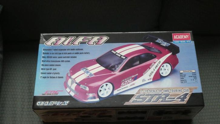 Unieke Vintage RC: Academy STR-4 (4WD) Alfa Romeo 156, Hobby en Vrije tijd, Modelbouw | Auto's en Voertuigen, Zo goed als nieuw