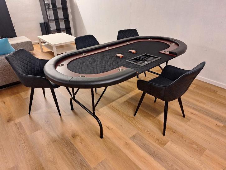 Pokertafel - Tafelpoker - Speeltafels - Poker - Kaartspel, Hobby en Vrije tijd, Gezelschapsspellen | Kaartspellen, Nieuw, Vijf spelers of meer