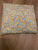 Sierkussen met Bananenprint, Huis en Inrichting, Woonaccessoires | Kussens, Ophalen of Verzenden, Zo goed als nieuw, Geel, Vierkant