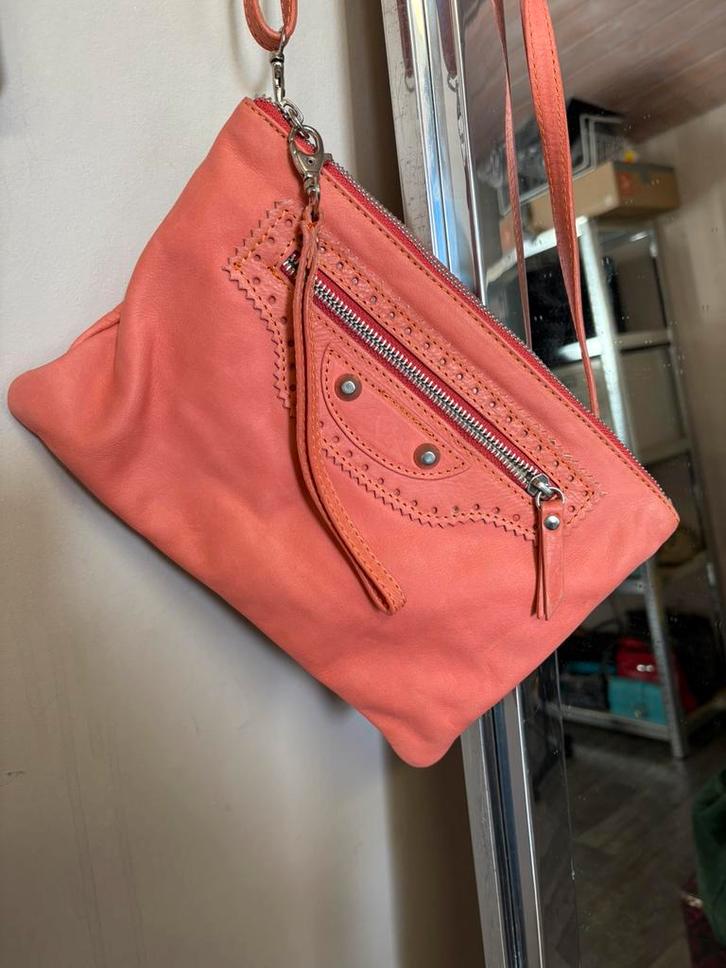 Tas echt leer, Sieraden, Tassen en Uiterlijk, Tassen | Damestassen, Zo goed als nieuw, Shopper, Ophalen of Verzenden