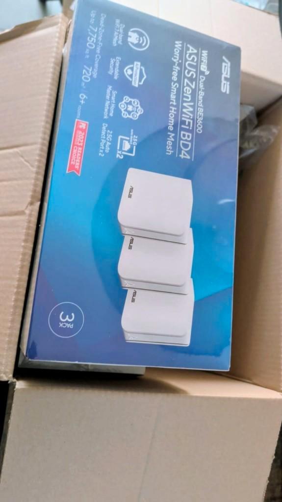 ASUS ZenWiFi BD4 – 3-Pack | WiFi 7 Mesh | NIEUW, Computers en Software, Routers en Modems, Nieuw, Router met modem, Ophalen of Verzenden