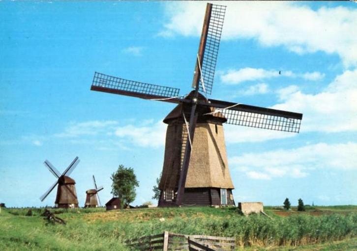 (NH361) Ansichtkaart Schermerhorn Molen Driegang, Verzamelen, Ansichtkaarten | Nederland, Ongelopen, Noord-Holland, 1960 tot 1980