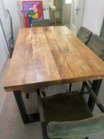 Mooie eikenhouten eettafel met 4  sueten stoelen, Gebruikt, 100 tot 150 cm, Eikenhout, Ophalen of Verzenden